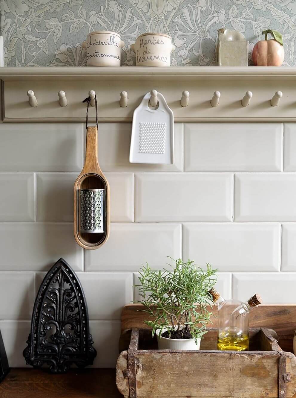 A Beautiful Family Home in a Grand 1930s Villa in Sweden 3 kitchen tiles and shelf