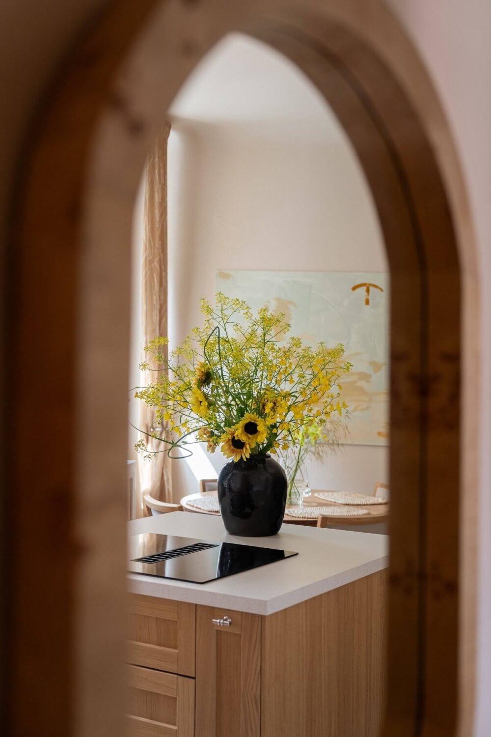 An Elegant Small Renovated Apartment in Stockholm 15 kitchen view