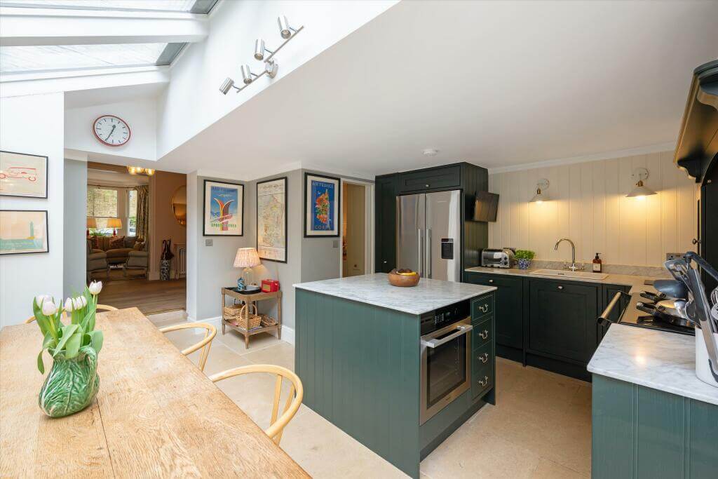 Cottage-style Interiors in a London Family Home 8 kitchen with island