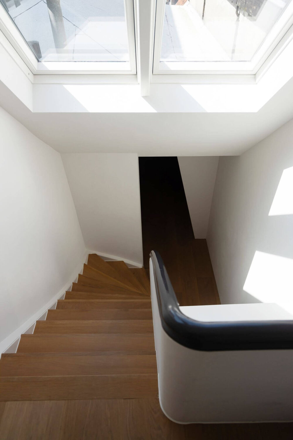 An Apartment with High Pitched Ceilings in an Amsterdam Canal House 20 light filled staircase