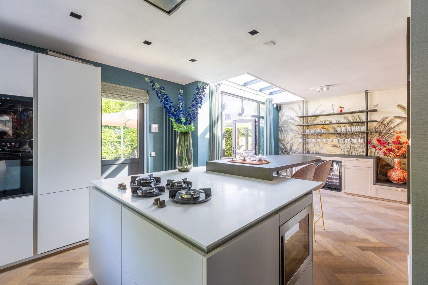 Bold Color Accents in a Dutch Family Home 9 modern kitchen