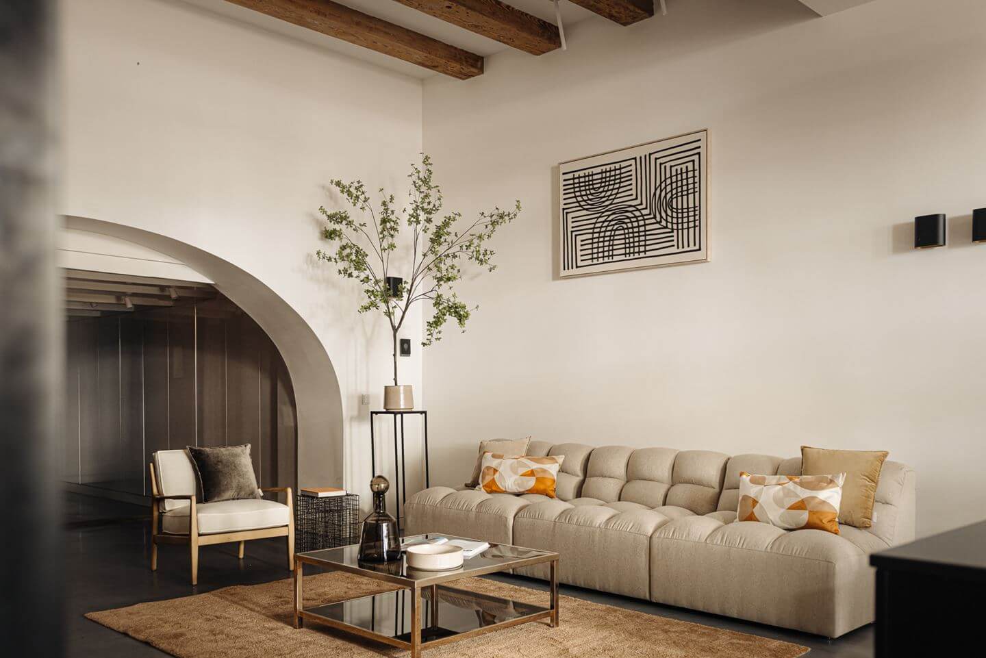 A Modern Apartment in an 18th Century Amsterdam Canal House 13 modern living room