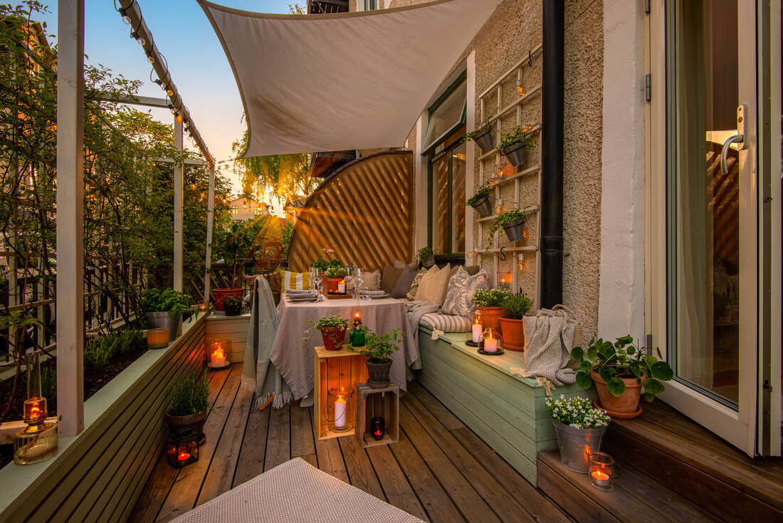 A White Apartment Features a Beautiful Terrace with a View 12 patio terrace