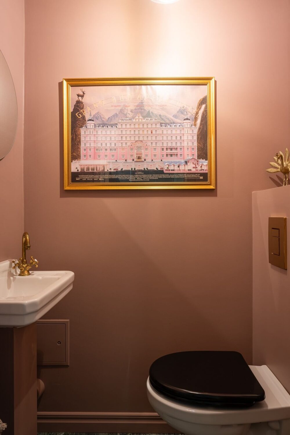 A Renovated Turn-of-the-Century Apartment with Two Bedrooms 23 pink powder room