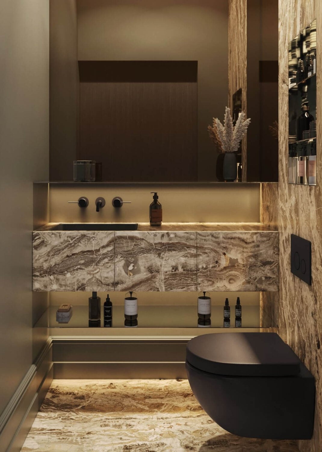 A Luxurious Duplex Apartment in Amsterdam 6 powder room A Luxurious Duplex Apartment in Amsterdam
