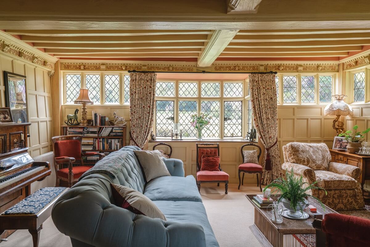 Magnificent Period Features in an English Tudor House 9 sitting room tudor house