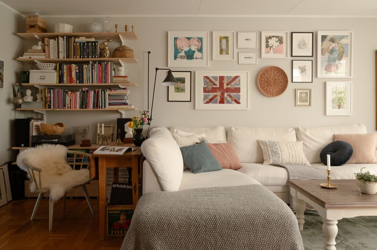 A Swedish Family Home with a Lovely Garden Room 1 sitting room with desk