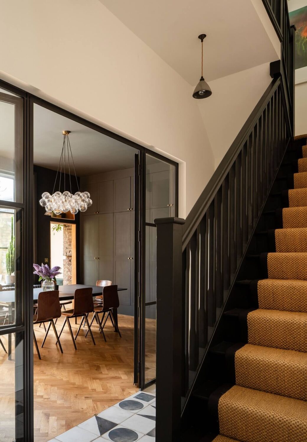 Best of 2024: Dining Rooms 12 staircase and geometric tiles