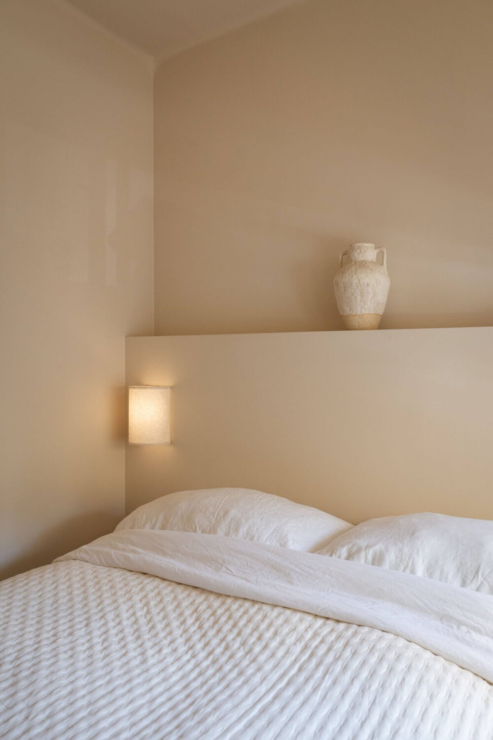 An Elegant Small Renovated Apartment in Stockholm 17 tiny beige bedroom