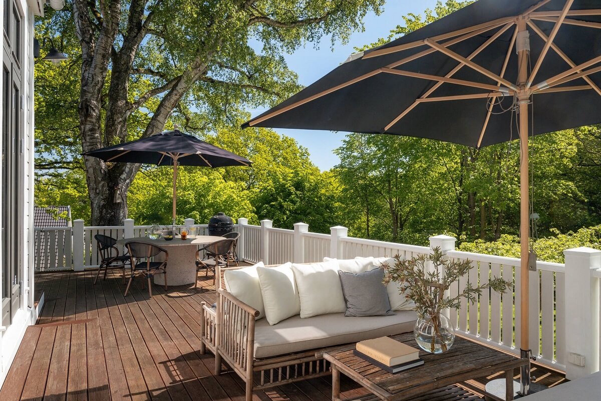 A Luxurious Early 20th Century Villa in Sweden 16 wooden terrace