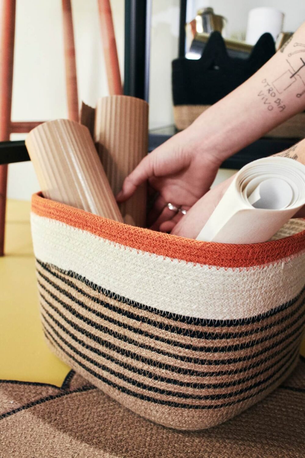 IKEA MÄVINN: A Vibrant Handmade Home Décor Collection 6 IKEA_MAVINN_striped basket