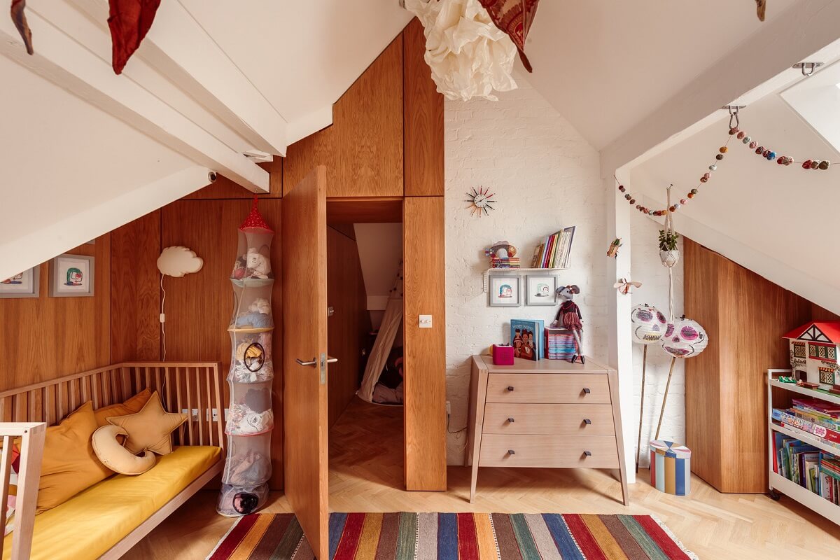 Best of 2024: Children's Bedrooms 10 attic childrens bedroom wooden walls nordroom