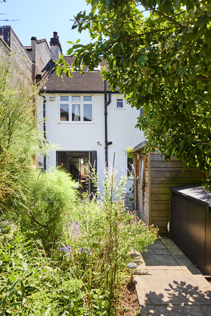 Stained Glass Doors and Terrazzo in a London Home 20 back garden