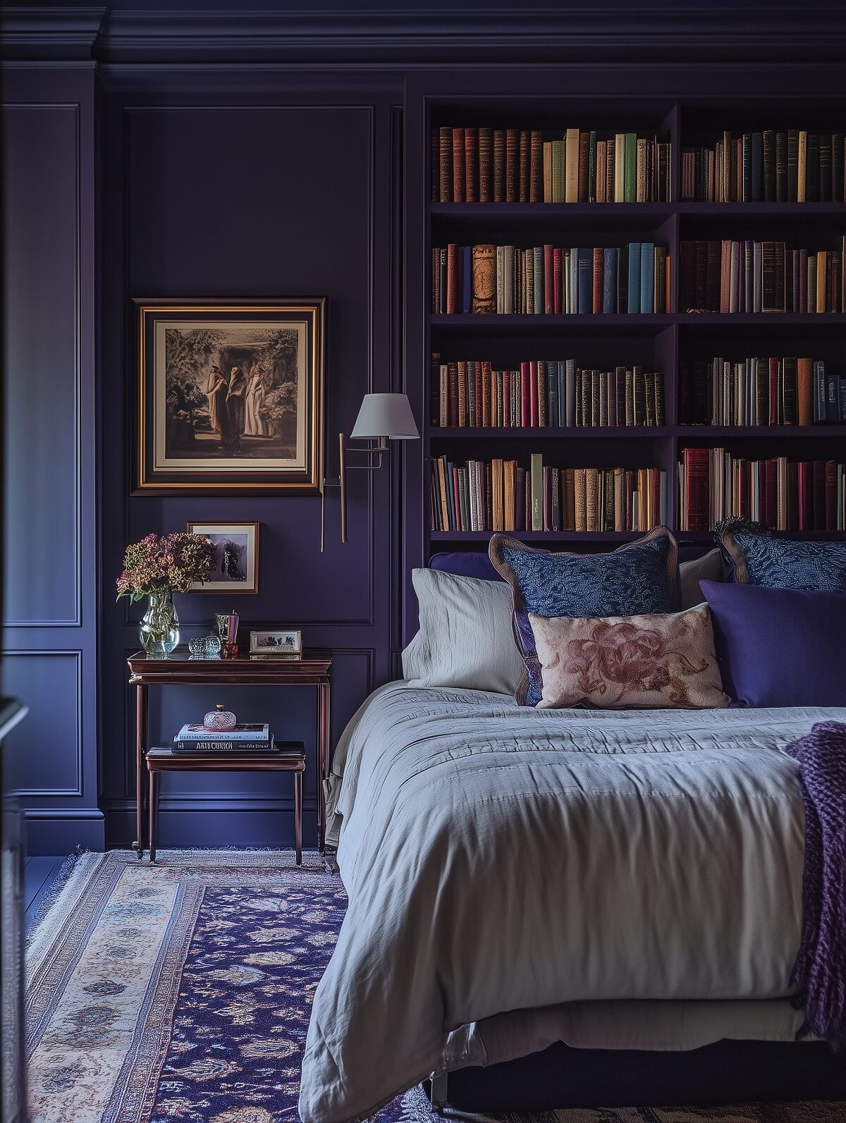 bedroom blue purple walls color of the year 2025 nordroom