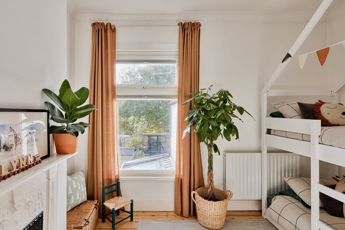 Light and Modern Spaces in an Award-Winning London House 21 childrens room with bunk beds and terracotta color accent nordroom