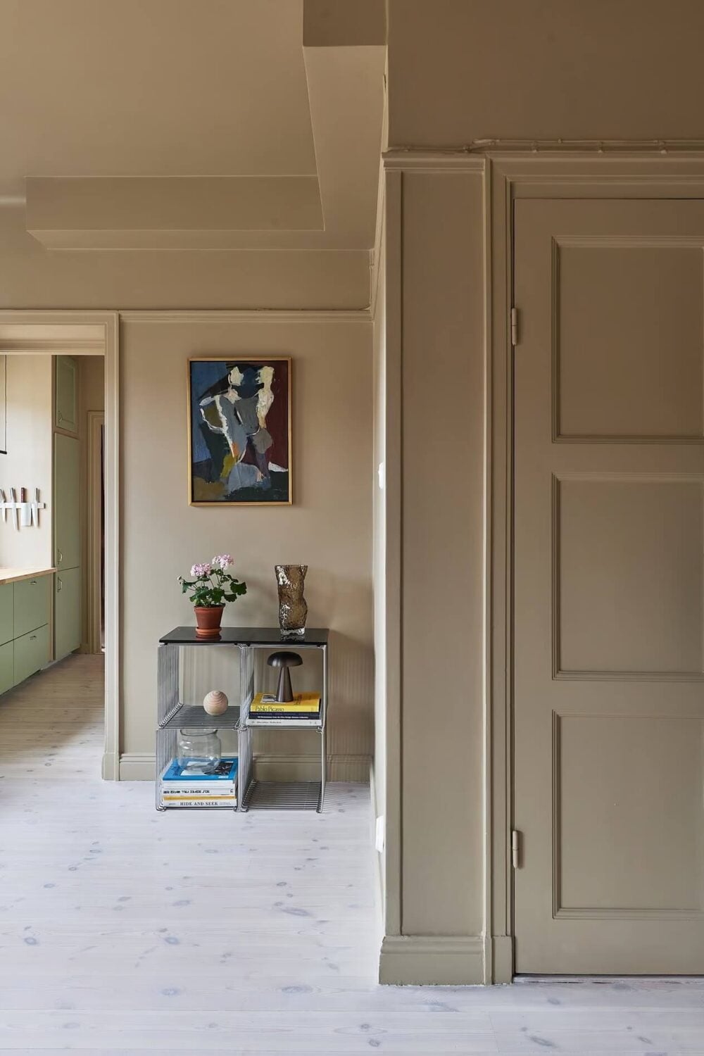 Warm Color-Drenched Rooms in a Swedish Apartment 7 colored drenched beige room