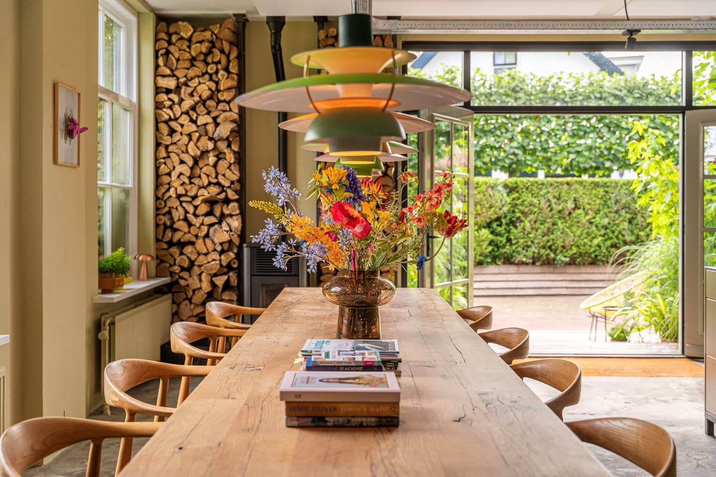 An Old Smokehouse Transformed Into a Modern Industrial Home 13 dining table