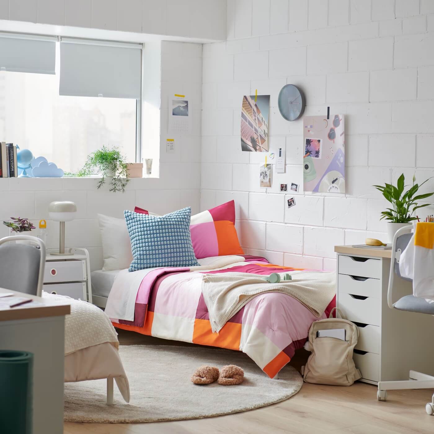 Beautiful Dorm Room Decorating Ideas 17 dorm room colorful bedding ikea nordroom Beautiful Dorm Room Decorating Ideas