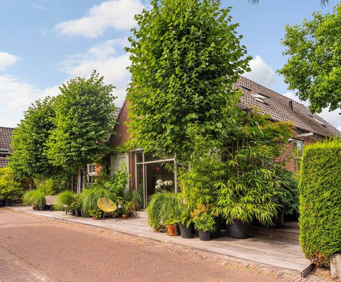 An Old Smokehouse Transformed Into a Modern Industrial Home 30 dutch house with trees An Old Smokehouse Transformed Into a Modern Industrial Home