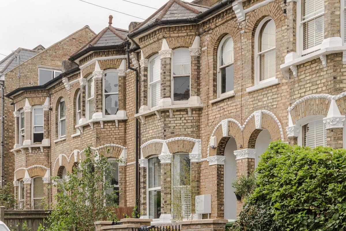 A London Apartment with a Deep Olive Green Kitchen 17 exterior facade victorian houses london nordroom A London Apartment with a Deep Olive Green Kitchen