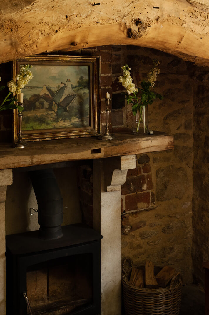 A Charming English Cottage with Historic Details 5 fireplace detail