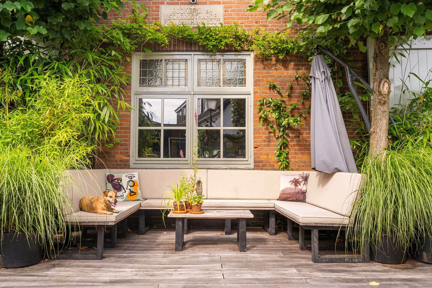 An Old Smokehouse Transformed Into a Modern Industrial Home 25 garden seating