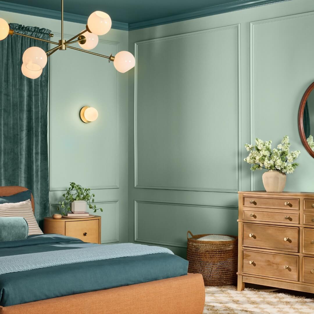The Color Trends for 2025: Warm, Natural Shades and a Cheerful Accent 11 hgtv home color of the year 2025 Quietude bedroom nordroom