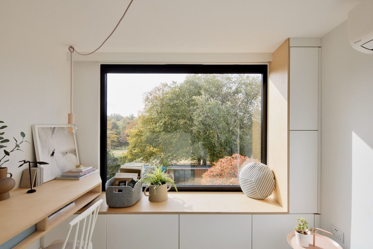 Light and Modern Spaces in an Award-Winning London House 14 home office with built in storage
