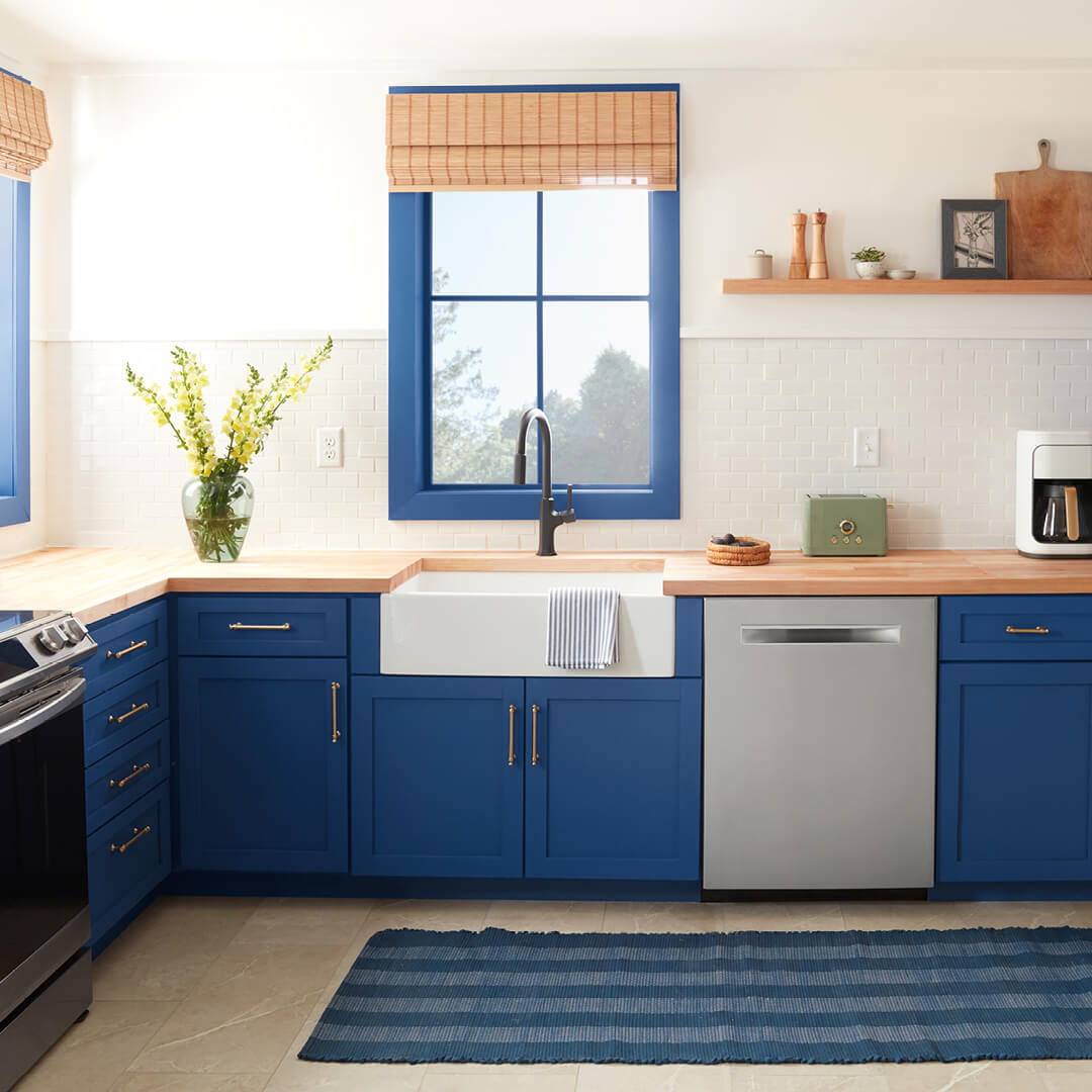 Valspar Color of the Year 2025: Encore 7 kitchen cabinets window trim vaspar encore