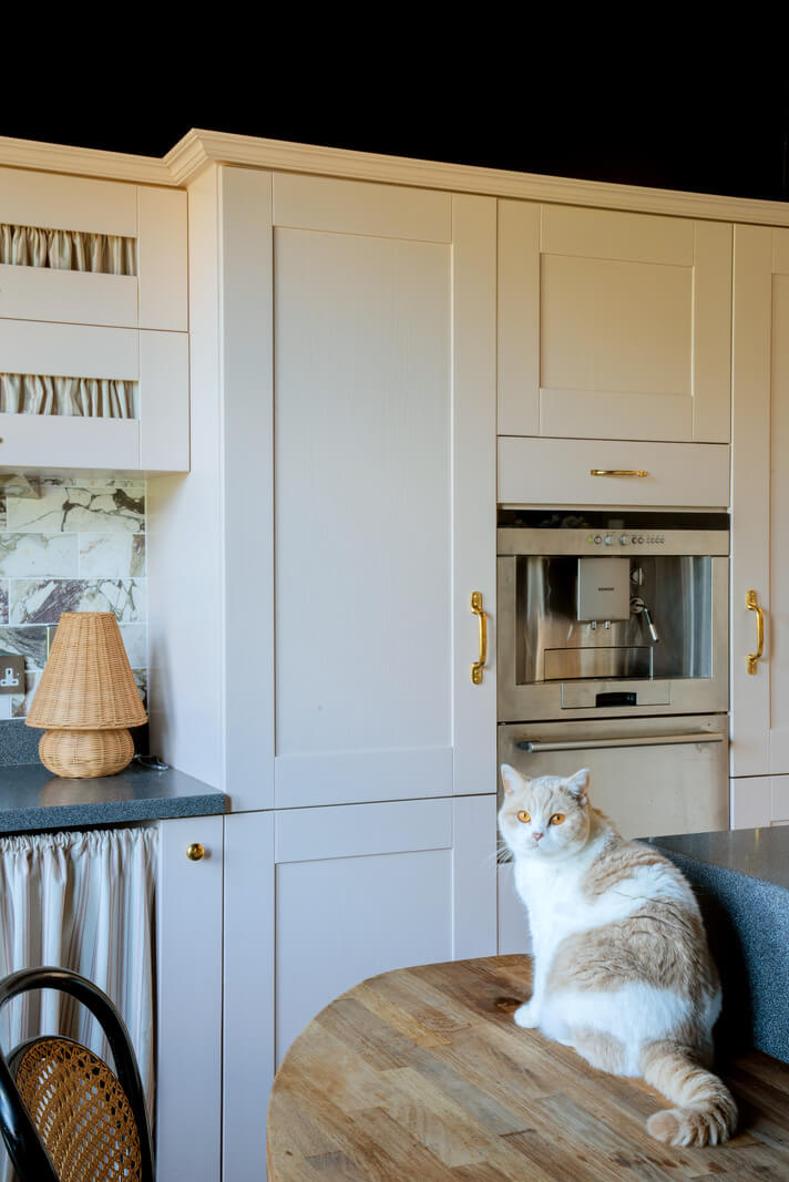 A Beautiful Edwardian House with Period Features 11 kitchen with dark ceiling
