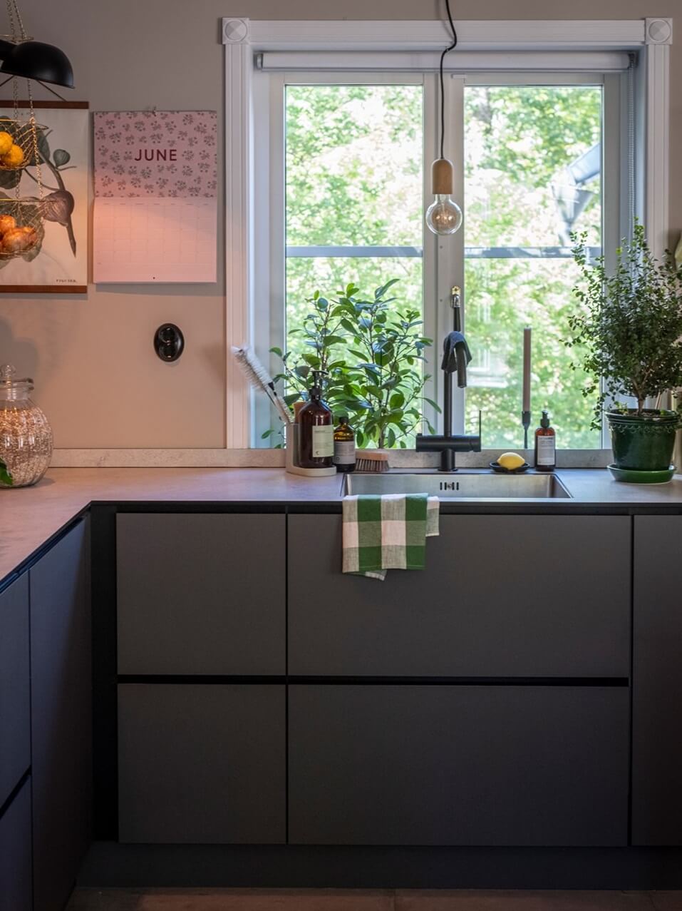 A White Swedish Villa with a Veranda and a Swimming Pool 6 modern kitchen detail