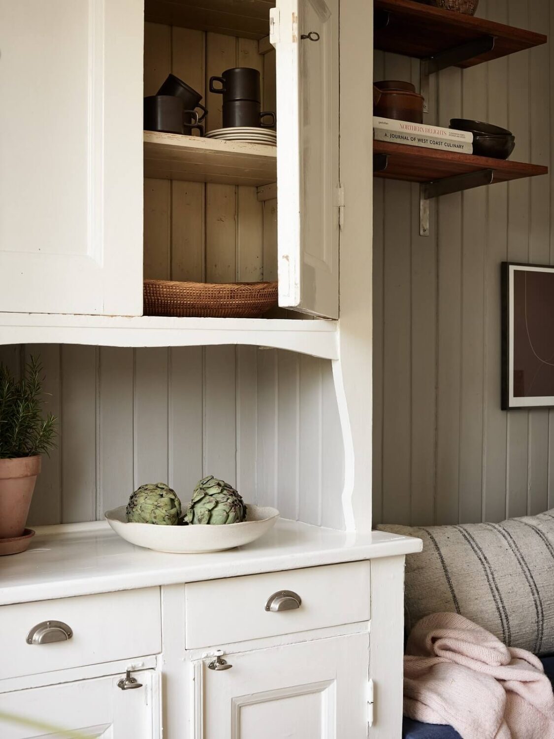 A Light Swedish Apartment with a Charming Kitchen 11 original kitchen cupboards nordroom