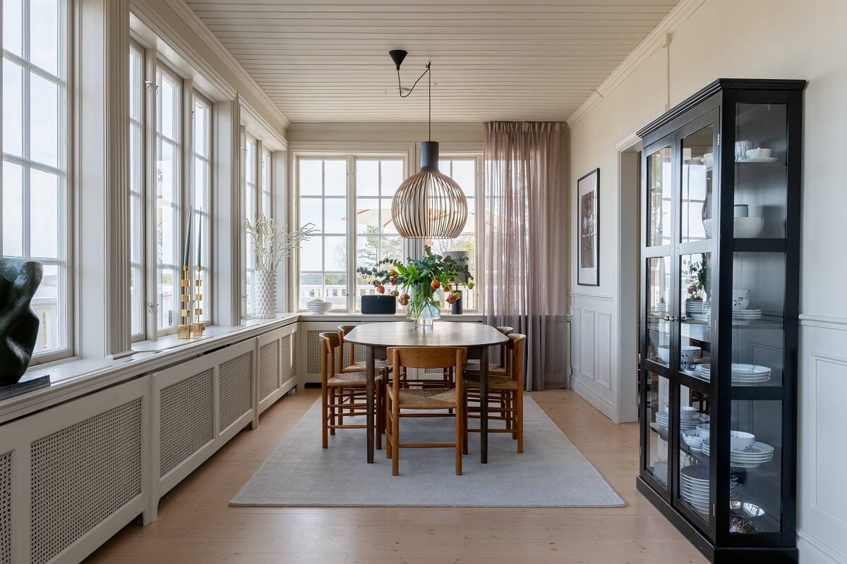 A Yellow Swedish Villa with Views of the Sea 4 scandinavian dining room