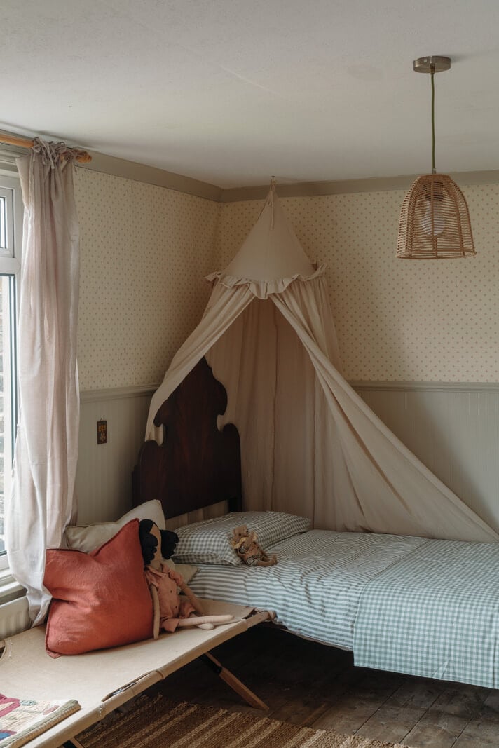 Pared Back Interiors in an English Home in Kent 23 small vintage bedroom