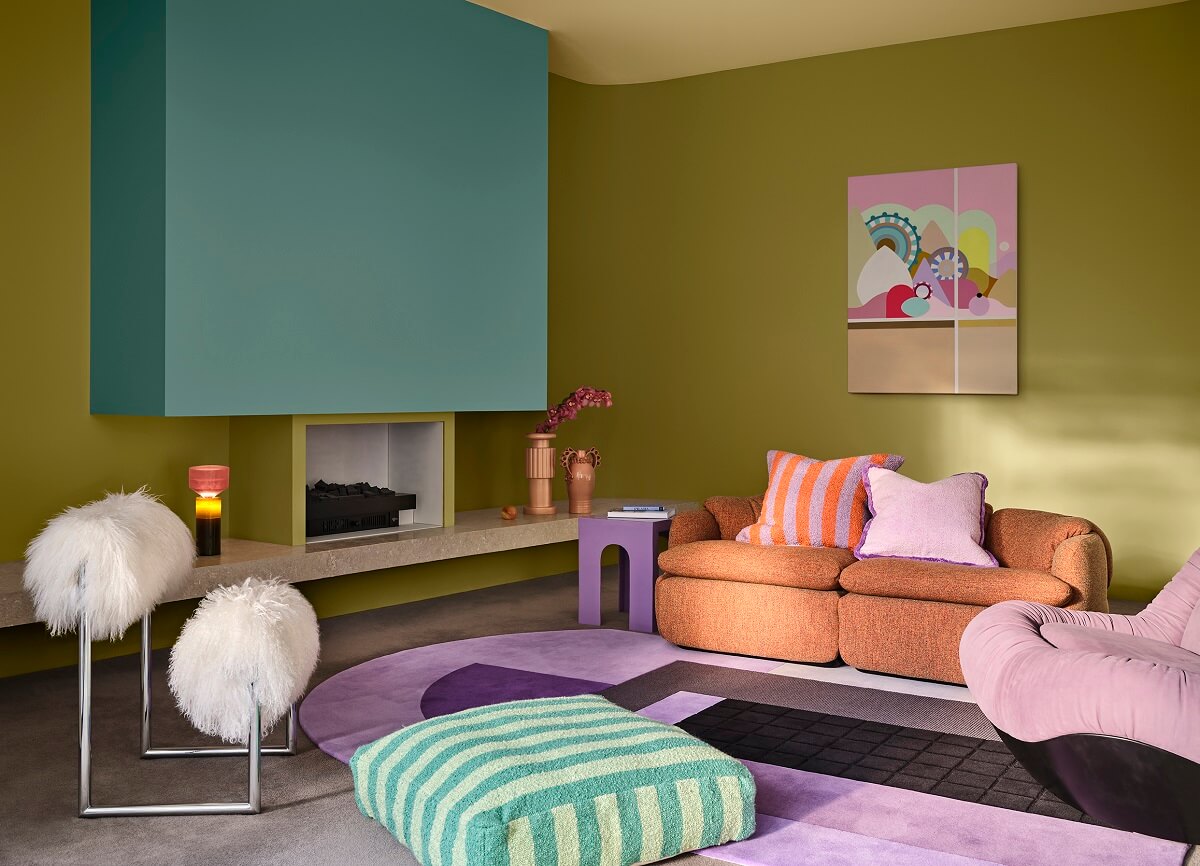 The Top Home Design Trends for 2026: Bold Color, Cozy Corners & Climate-Ready Living 26 Dulux_Colour_Forecast_2025_Emerge_palette living room nordroom