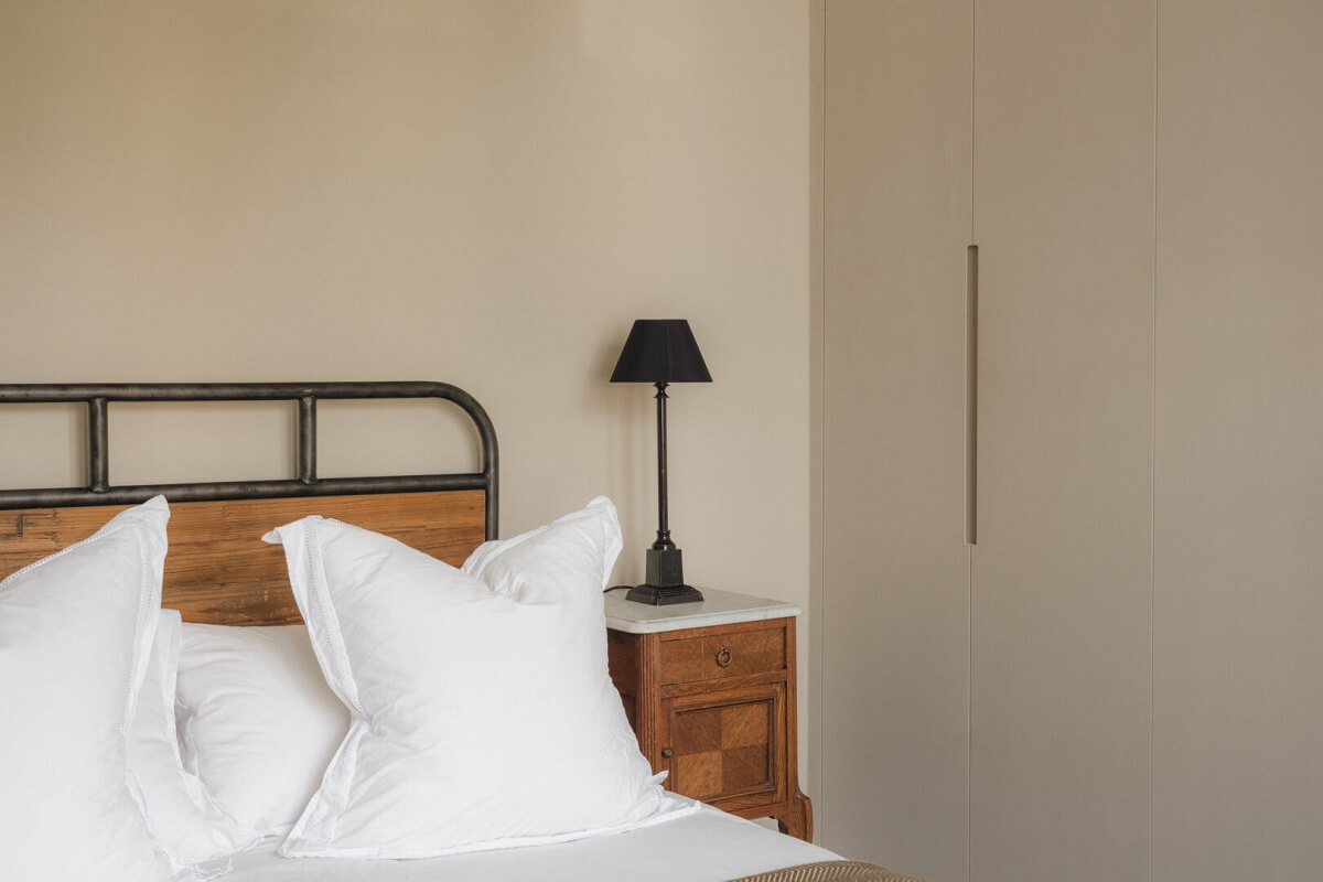 A Soft and Natural Color Palette in a Victorian Home 13 calm light gray bedroom
