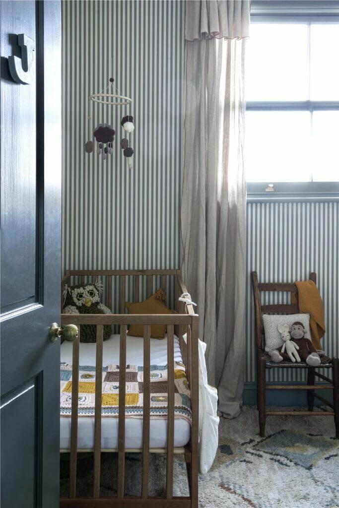 Best of 2024: Children's Bedrooms 11 childrens bedroom with striped wallpaper