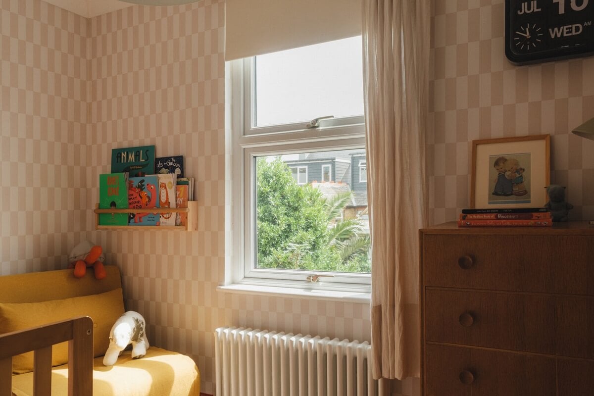 A Charming Victorian House with a Lovely Kitchen 17 childrens bedroom with wallpaper
