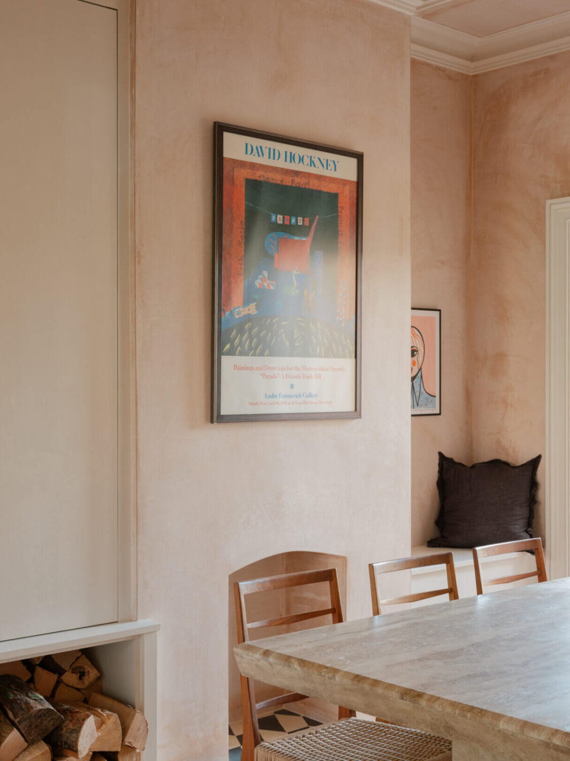 An English House with Carefully Restored Period Features 7 dining room light pink walls