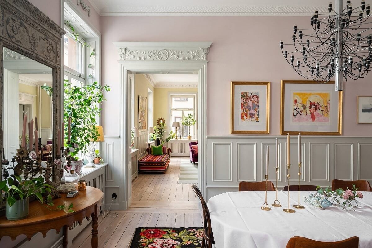 Bright, Spacious Rooms in a Classic Stockholm Apartment 3 dining room stockholm apartment