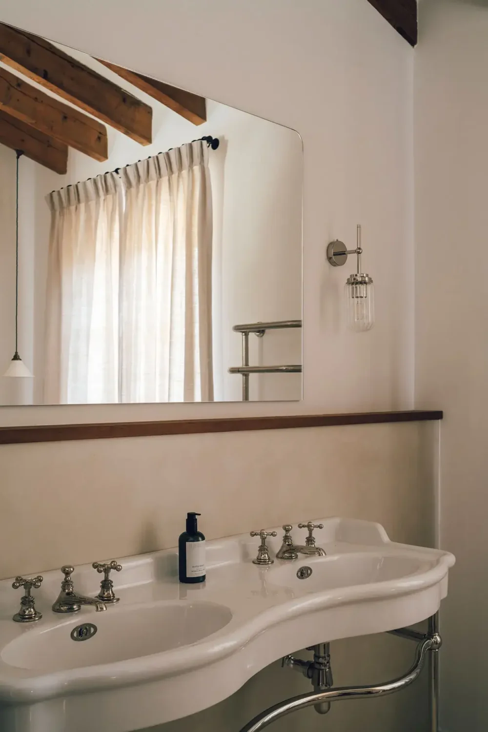 Beautiful Period Features in an Early 20th-Century Majorcan Townhouse 9 double sink