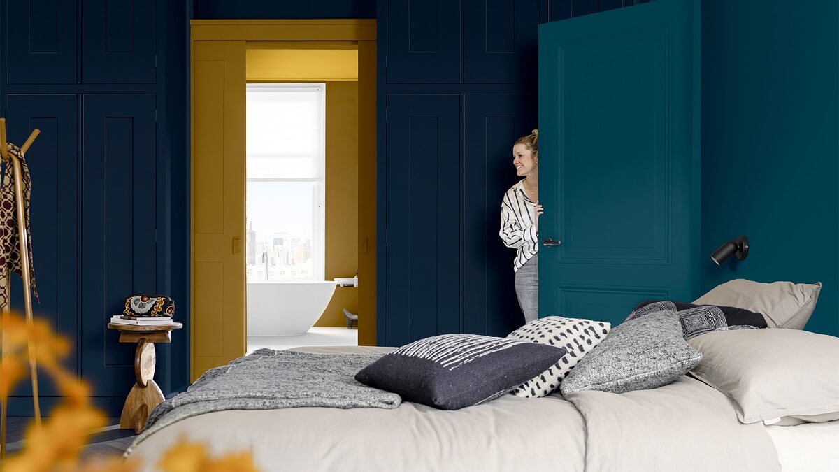 Dulux Colour of the Year 2025: True Joy 65 dulux-colour-futures-colour-of-the-year-2025-true-joy-proud-bedroom-inspiration-global-43m