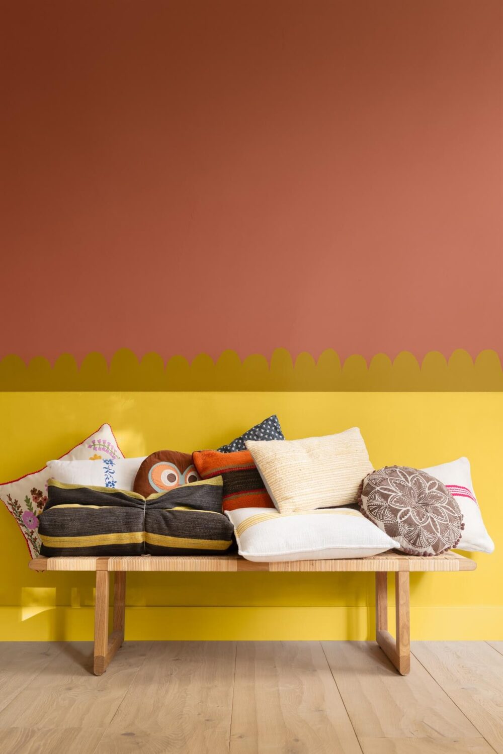Dulux Colour of the Year 2025: True Joy 40 dulux-colour-of-the-year-2025-True-Joy-Pride bench