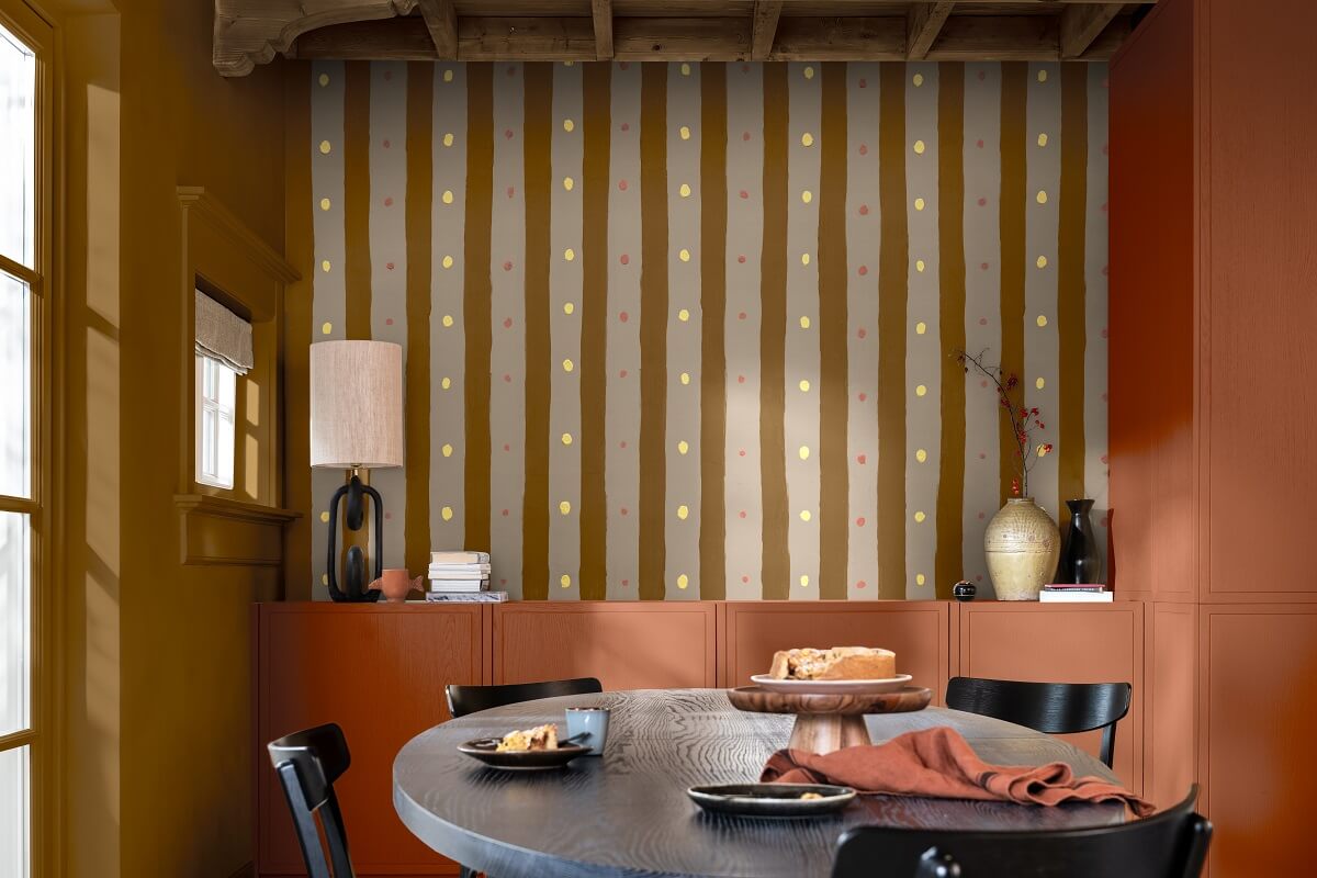 Dulux Colour of the Year 2025: True Joy 38 dulux-colour-of-the-year-2025-True-Joy-Pride dining room