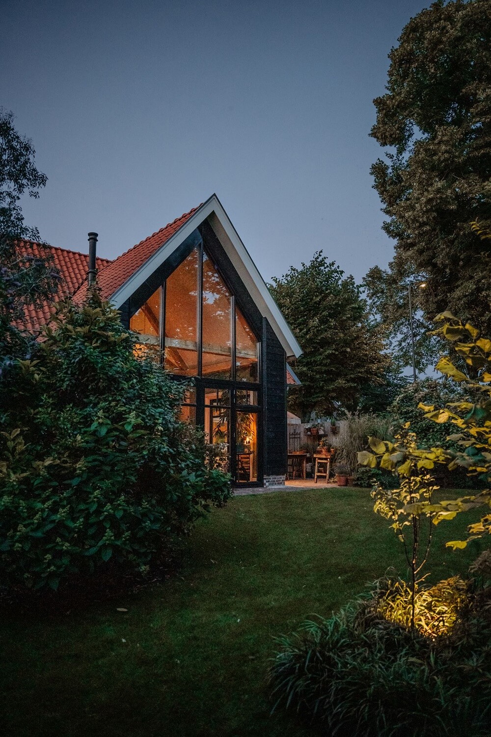 Historic Charm in a New Country House in The Netherlands 25 garden glass facade