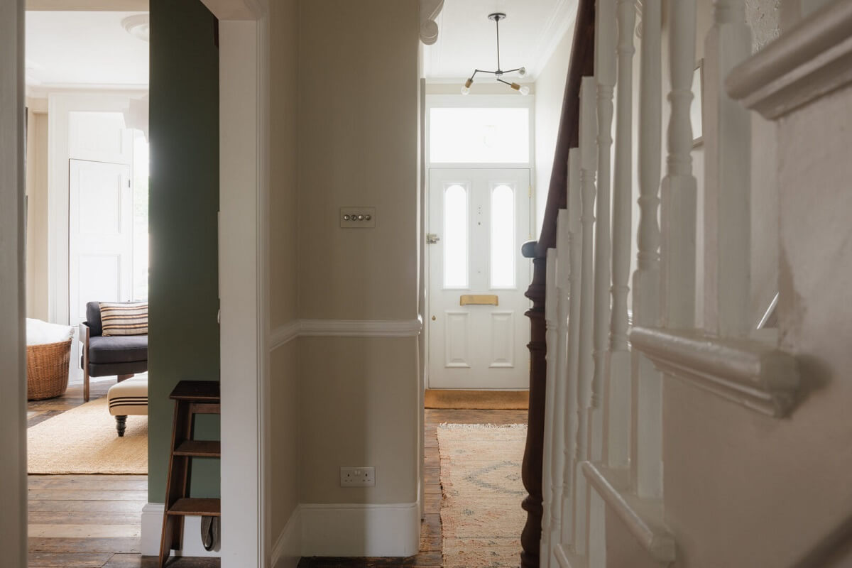 A Soft and Natural Color Palette in a Victorian Home 10 hallway