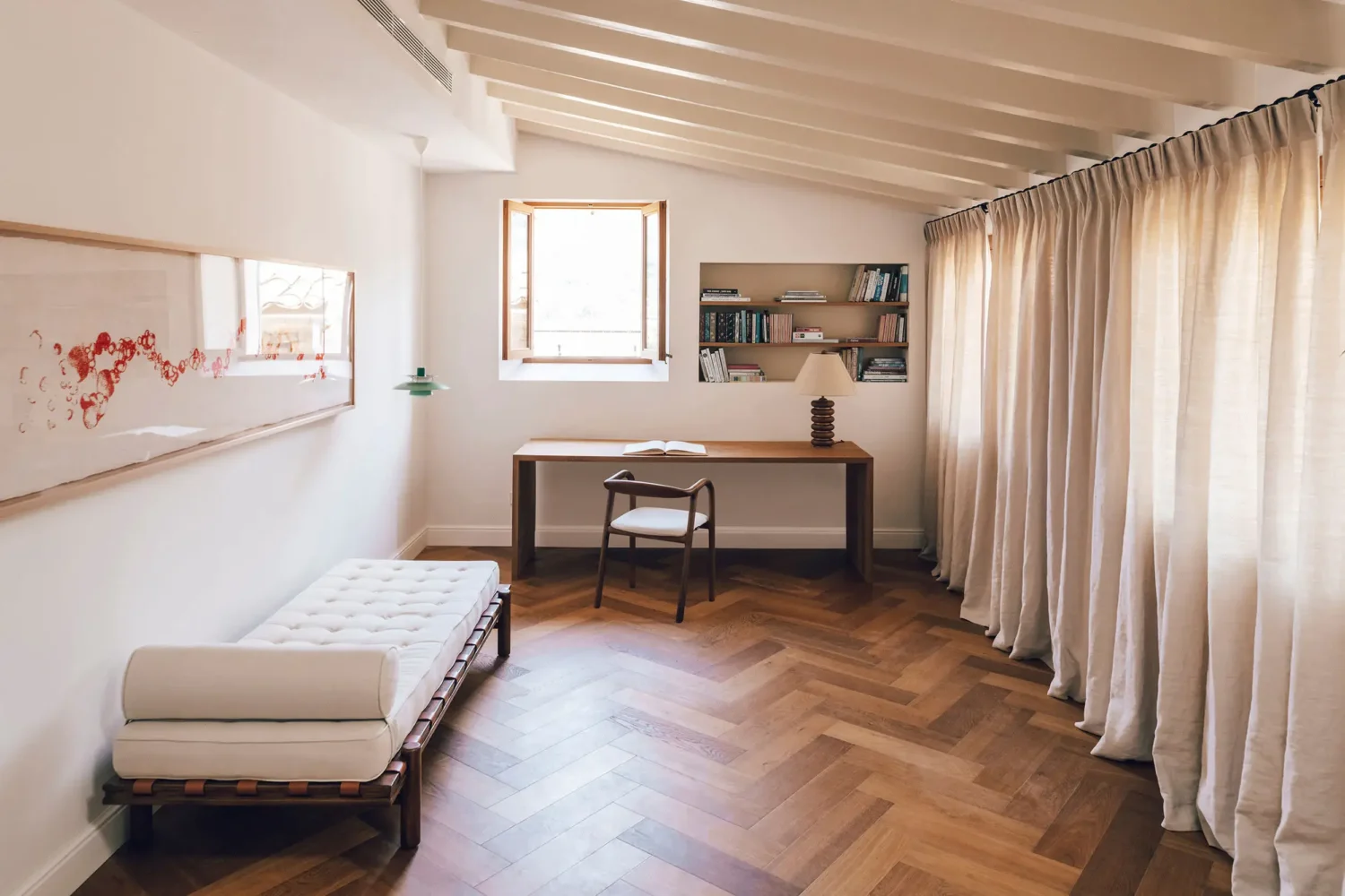 Beautiful Period Features in an Early 20th-Century Majorcan Townhouse 5 herringbone parquet floor