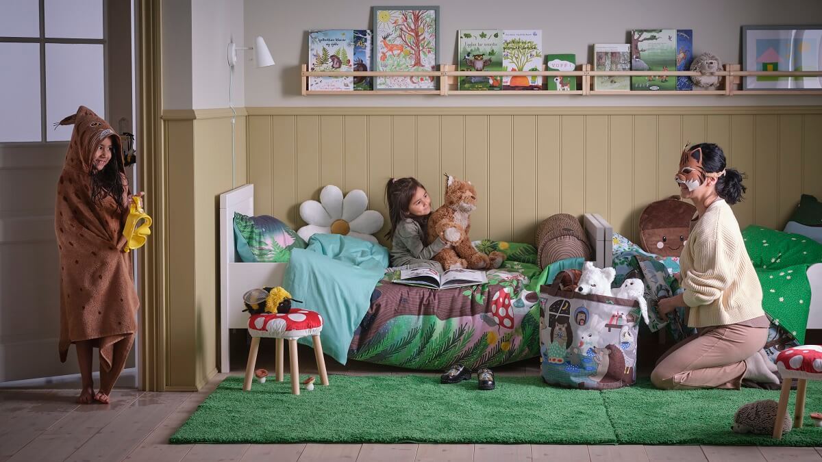 IKEA SKOGSDUVA: A Magical Forest Children's Collection 34 ikea SKOGSDUVA children collection bedroom