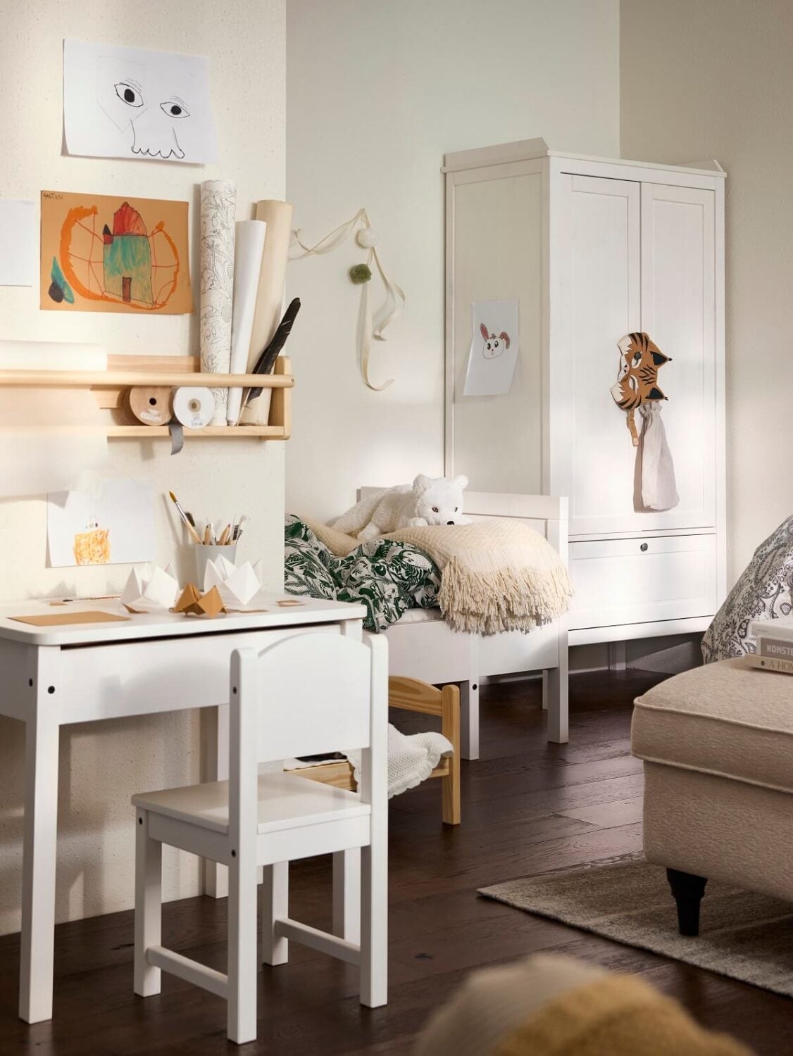 IKEA SKOGSDUVA: A Magical Forest Children's Collection 24 ikea SKOGSDUVA children collection white bedroom