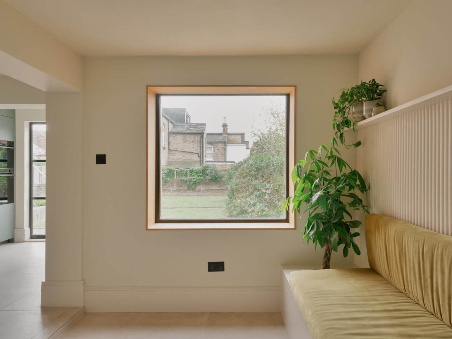 An English House with Carefully Restored Period Features 14 kitchen bench with square window